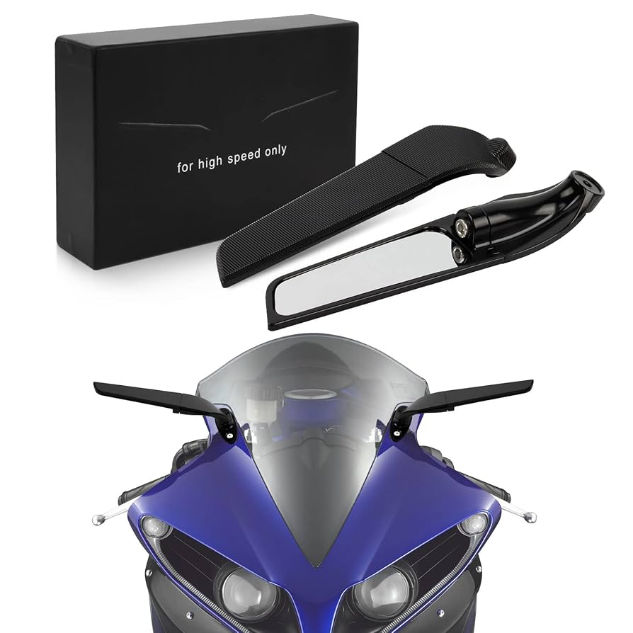 Amazon.com: PSLER Motorcycle Rear View Mirror Wind Wing